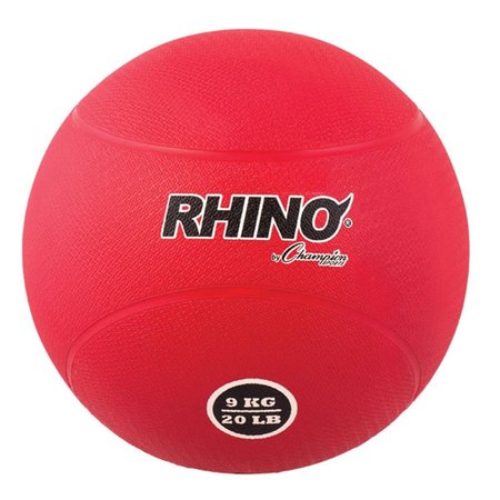 CHAMPION SPORTS 9 kg Rubber Medicine Ball&#44; Red RMB9